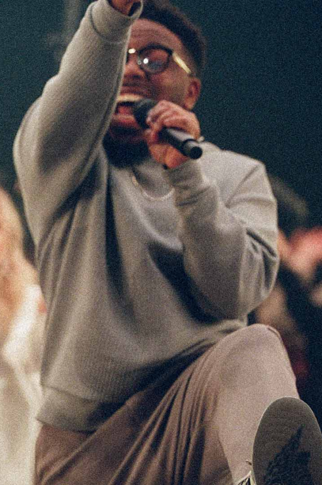 man singing